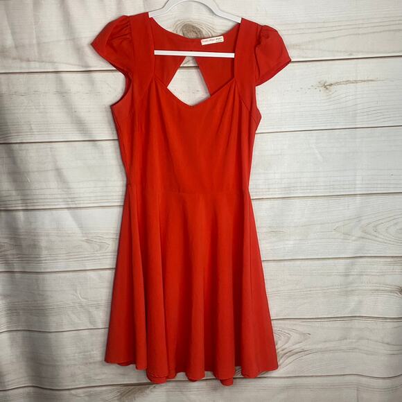 A'Gaci Red Short Sleeve A-Line Mini Dress Size Medium - Picture 1 of 6